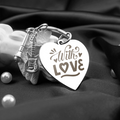 Stainless Steel Heart Keychain - personalized by NewMX LLC, Santa Fe NM