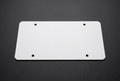 White Plastic License Plate