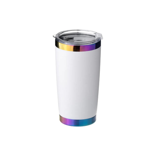 20oz Coffee Tumbler — White to Iridescent - personalized by NewMX LLC, Santa Fe NM
