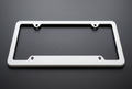 White License Plate Frame with Tabs