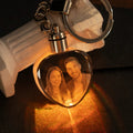 Light-Up Crystal Photo Keychain — Heart - personalized by NewMX LLC, Santa Fe NM